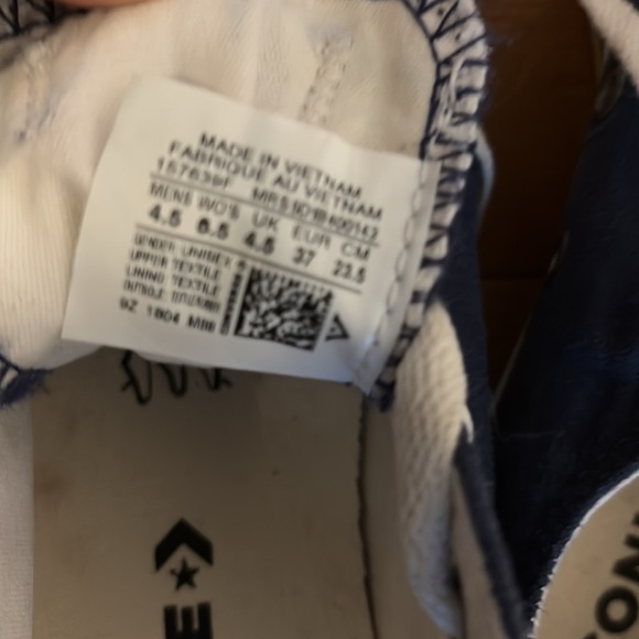 Converse all star unisex sneakers in navy blue size 6.5 - Picture 11 of 13